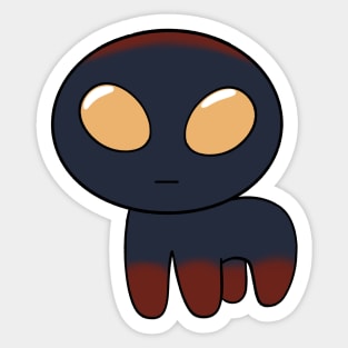 Black Alien Creature Sticker